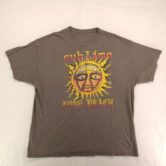 Sublime Band Short Sleeve Crew Neck Graphic T Shirt Mens Size 2XL Gray - Picture 2 of 9